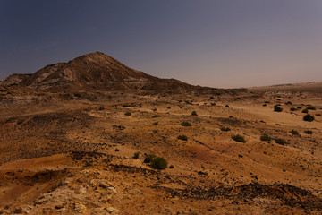 Fototapeta na wymiar Western Sahara lanscape at night