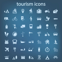 travel and tourism icon set