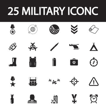 Military icon set