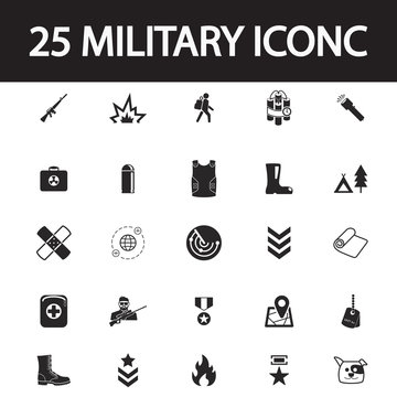 Military icon set