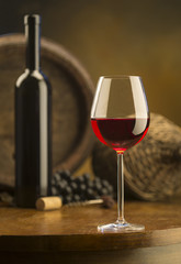 still life with red wine