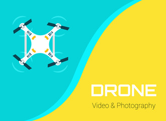 Fototapeta na wymiar Vector Flat Drone