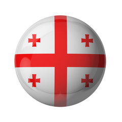 Georgia flag, glassy ball