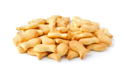Cookies fish isolated on white