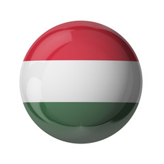 Hungary flag, glassy ball