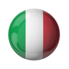 Italy flag, glassy ball
