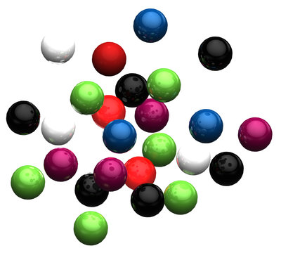 Multicolored spheres , abstract molecules design, background for banner or flyer.