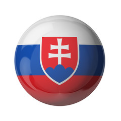 Slovakia flag, glassy ball
