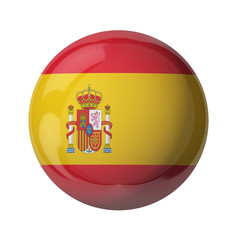 Spain flag, glassy ball