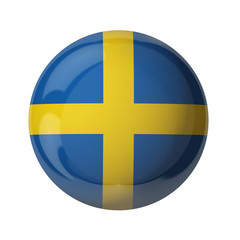 Sweden flag, glassy ball