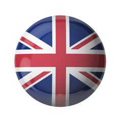 Obraz premium UK flag, glassy ball
