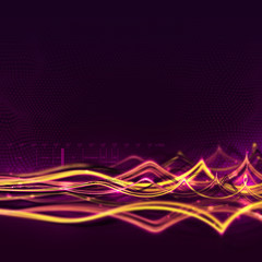 Abstract Background with Light Waves