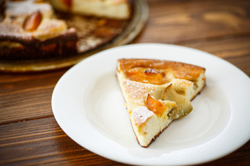 Cottage cheese casserole with apricots 