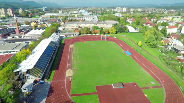 View of a running track