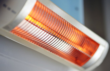 Hot red electric heater