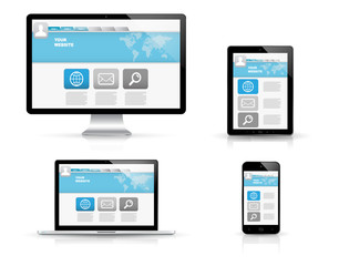 Modern digital tech device collection