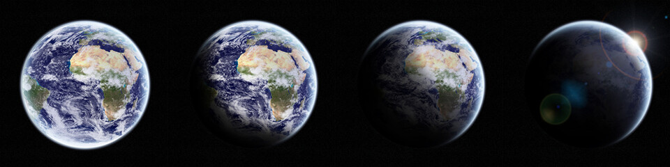 View of the planet Earth in space