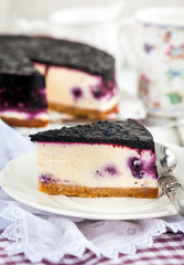 Delicious blueberry cheesecake
