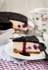 Delicious blueberry cheesecake