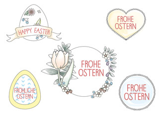 Fototapeta premium Ostern Banner Set