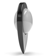 black map pointer isolated