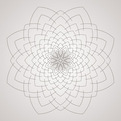 Obraz premium Vector circular pattern in the form of intricate flower. Mandala. Lacy napkin.