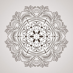 Vector circular pattern in the form of intricate flower. Mandala. Lacy napkin.