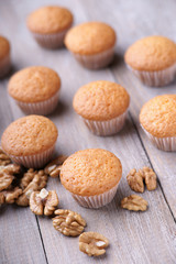 Muffins and walnuts