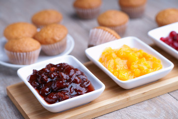 Jam and muffins