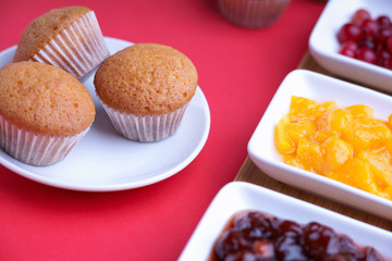 Muffins and jam