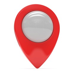 red map pointer isolated