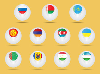 members of the CIS flags