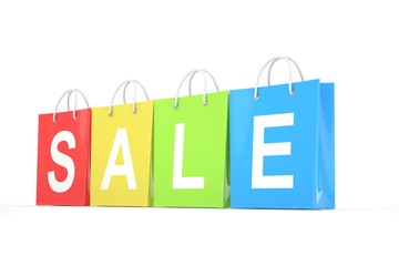 sale written on shopping bag