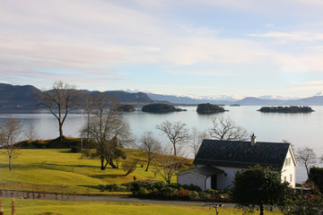 Norwegian countryside on a fjord © razel