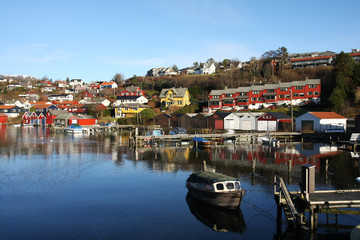 Marine bay in norwegian fjord © razel