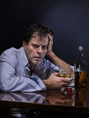 Mature man with alcohol problems