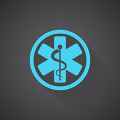 Flat Medical web app icon on dark background