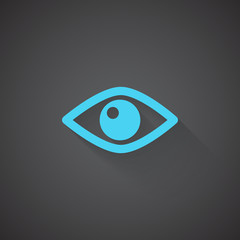 Obraz premium Flat Eye web app icon on dark background