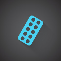 Flat Tablet Strip web app icon on dark background