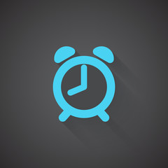 Flat Alarm Clock web app icon on dark background