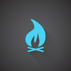 Flat Bonfire web app icon on dark background