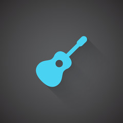 Flat Guitar web app icon on dark background