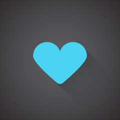 Flat Heart web app icon on dark background