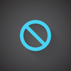 Flat Forbidden web app icon on dark background