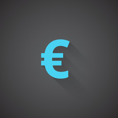 Flat Euro web app icon on dark background