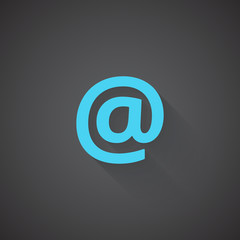 Flat E-Mail web app icon on dark background