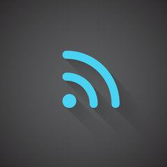 Flat Rss web app icon on dark background