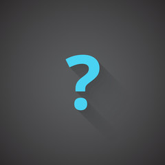 Flat Question Mark web app icon on dark background