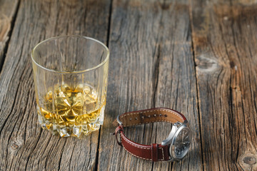 whiskey and watch