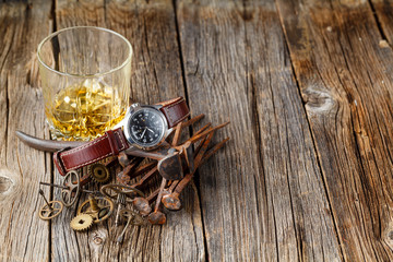 Whiskey and clock gears
